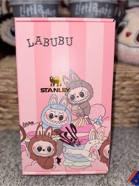 Labubu Inspired 40oz Pink Tumbler with Box & Straw | New Gift Set